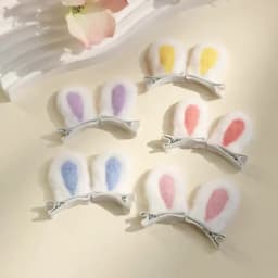 10Pcs Rabbit Ears Hair Clips Cute Cat Ear Hairpin Little Girl Kids Creative Cosplay Birthday Party Daily Accessories Headwear