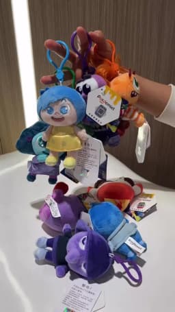 High Quality 100% Genuine Disney Pixar Inside Out Cute Plush Toy Key Chain Children Stuffed Pendant Kids Birthday Christmas Gift