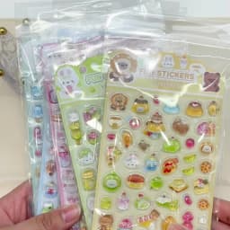 6-Style Japanese 3D Cute Stickers - Crystal Embossed Design for Phone Case, Journal, Dairy Photo, DIY & Creative Collag Material