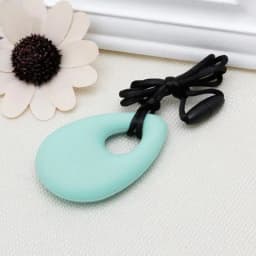 Silicone Teardrop Pendant Baby Teething Necklace Teether Autism Sensory Chewing