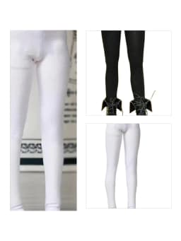 BJD Doll Clothing Fits with a 1/3 1/4 SD17 Uncle Size Fashionable Easy Leggings for Men and Women in Black and White