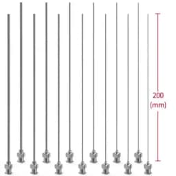 5PCS SUS304 8inch 200mm Long Blunt Tip Luer Lock Industrial Dispensing Needle 8G~26G Great for science lab, hobby crafts