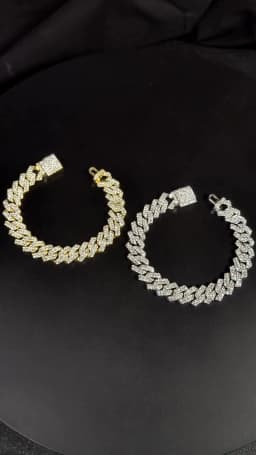 14MM Iced Prong Link Cuban Chain Bracelets for Men Women Full Rhinestones Chunky Miami Cuban Bracelet Punk Hip Hop Jewelry Gift