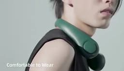 Fan Long Battery Neck Portable No Bladeless Hanging Neck Rechargeable Air Cooler 3 Speed Mini Summer Sport Fan 1200mAh