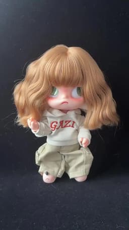 Trendy Doll Decoration Chicken Rolls Wig Cover BJD SD Doll Dress Up Accessories 2D Doll DIY Fashion High Temperature Silk Wig