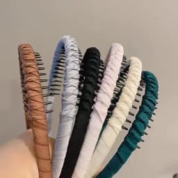 2pc Cute Plastic Black Brown Toothed Anti-skid Headband Women Girls Hair Bands Elegant Washface Hairband Hair Accessories