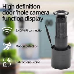 3MP HD 2.4G/5G WiFi Door Viewer Camera Video-Eye Peephole with Motion Detection & 2-Way Audio, Tuya Smart Life For Home Security