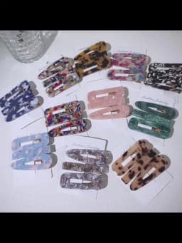 3pcs/set Acetate Hollow Water Drop Long Strip Hairpin Simple Duck Beak Clip Broken Hair Leopard Hair Clip Geometric Hairpin
