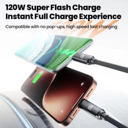 NNBILI Car Type C to USB C 120W Fast Charging For iPhone 18 17 USB A To Type C Spring Telescopic Cable For Samsung Honor Huawei