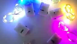 5Pcs LED Fairy Lights Button Battery Light String Christmas Wedding New Year Bedroom Living Room Garden Decoration Garland