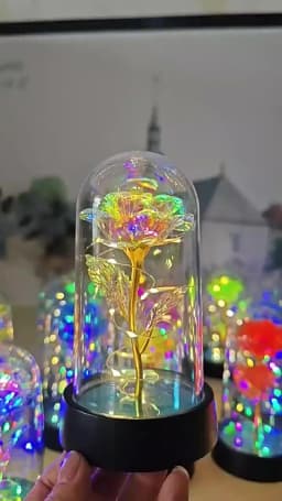 1pc Hot LED Enchanted Galaxy Rose Eternal Beauty Rose With Fairy Lights in Dome for Valentine's Day Wedding Party Mother's Day