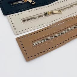 Practical 27cm Leather Zipper - Solid Hardware Sewing Accessory, Durable Replacement for Handbag & Crochet Bag