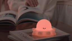 Octopus Night Light Squidward Cartoon Silicone Night Light Rechargeable Interior Decoration Ambient Lamp Children Birthday Gift