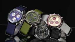 MEGIR Triple-eye Quartz Watch for Men's Nylon Braided Strap Waterproof Luminous Sports with Chronograph Fashion Wristwatch Male