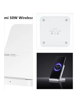 Xiaomi Mi 50W Wireless Charger Pro Vertical Air Cooling Fast Charging For Xiaomi 17/15/14/13/12 Series For iPhone Series
