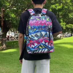 A Hip-Hop Street-Style Backpack with Spray-Painted Ground Motifs for Men, a New Trendy Lightweight Printed Backpack with a Checkered Pattern, Also a Fashionable Outdoor Commuter Bag, Large-Capacity Travel Bag, Multifunctional Storage Backpack, with Adjustable Shoulder Straps, Suitable for Teenagers, for Back-To-School, the Best Valentine's Day Gift, a Gift for Friends or to Give Away, a Gift for Men, an Interesting Gift