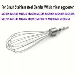 Stainless Steel Blender Whisk Mixer Eggbeater for Braun MQ325 MQ505 MQ525 MQ5025 MQ725 MQ785 MQ787 MQ725 MQ745 MQ5045 Parts