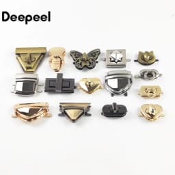 2Pcs Metal Bag Lock Buckles Turn Twist Locks for Women's Handbag Shoulder Bags Closure Latch Clasp DIY Hardware Accessories