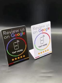 Google Reviews NFC Stand NFC Mobile Phone Tap URL Writing Social Business Review Cards