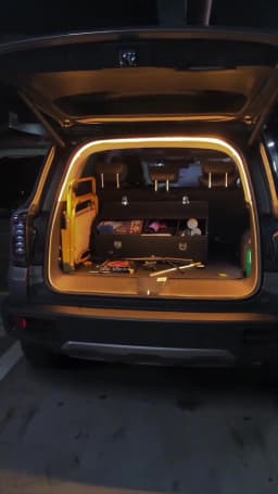 Car Trunk LED Light Strip 4M 13.12in Waterproof Atmosphere Light WhiteWarm