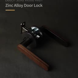 Viladepot Privacy Door Handle Keyless Reversible Door Lock Hardware Door Lever Bedroom Bathroom Left&Right Door Knob