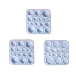Round Gem Patch Rings Bracelet Silicone Mold Keyring Pendant Handmade Mold DIY Rings Pendant Jewelry for Valentines Gift Craft