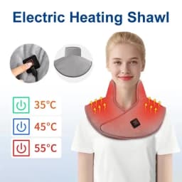 Heating Electric Shoulder Neck Pad Massager Three Gear Hot Compress Cervical Shawl Warmer USB Relax Brace for Shoulder Neck Back