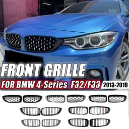 XVIP Diamonds Style Front Bumper Racing Grill For BMW 4 Series F32 F33 F36 M3 F80 M4 F82 12-19 Dual-Slat Gloss Black Accessories