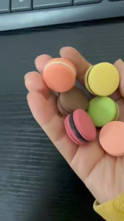 6PCS Simulation Macaron Model Fake Cake Cream Snack Children Shooting Props Wedding Dessert Window Decoration Ornaments 23*15mm