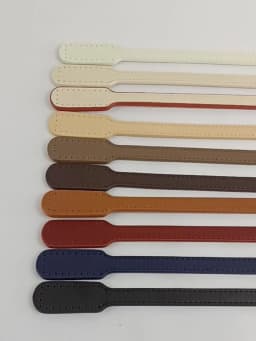New 1 Pair Hand Sewn Stitched Genuine Leather Bag Straps Handles Replacements Cowhide Hand-Stitched Handmade Underarm Strap