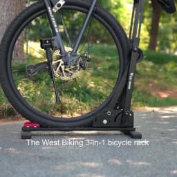 WEST BIKING 3-in-1 Bicycle Parking Rack Adjustable Foldable MTB Road Bicycle Stand Carbon Steel Bike Rack Bike Accessories