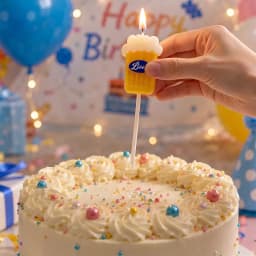 5PCS Beer Themed Birthday Cake Decoration Candles for Men's Father's Day Adult Bar Party Cartoon Candles