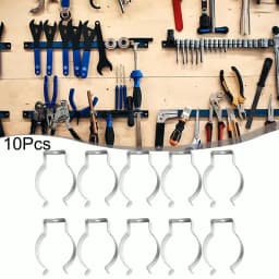 10pcs Spring Terry Clips Stainless Steel Narrow Base Tools 6mm-28mm Heavy Duty Tools Storage Hangers For Garages Sheds Hardwares