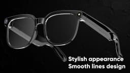 AI Smart Video Glasses, equipped with an 8-megapixel camera, supporting 4K HD video recording, wireless calling and music
