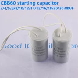 450V 3UF 4UF 5UF 6UF 8UF 10UF 12UF 15UF 18UF 20UF 25UF 30UF 35UF 40UF 45UF 50UF Motor Run Capacitors CBB60 Spade Tabs 450VAC