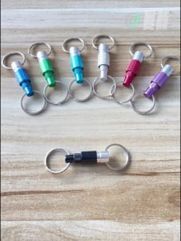 Dual Split Detachable Keychains Key Ring Quick Release Portable Metal Key Holder For Handy Outdoor Tool Accessories Mini Buckle