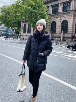 Winter Hooded Black Glossy Down Jacket Female Thick Warm Waterproof Outwears Overcoat Women White Duck Down Parker Down Jackets
