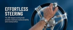 13-1/2 Inch Dia Boat Steering Wheel 3 Spoke, Marine Steering Wheel for Seastar and Verado With Turning Knob