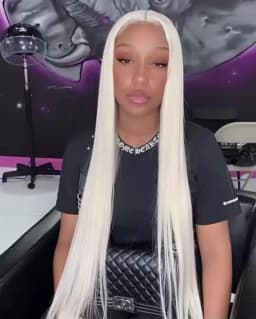 Colored White Straight High Quality Brazilian Human Hair Wig 180 Density Transparent 13x4 Lace Frontal Wigs For Women Cosplay