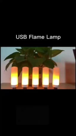 USB LED Night Lamp Simulated Flame Bulbs Night Light Flame Light Effect Bulbs Candle Lights Flickering Flameless Candles Decor