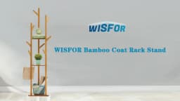 Bamboo Coat Rack Tree Cloth Hanger 9 Hooks 3-Layer Shelf Stand Hallway Living Room for Hat,Clothes,Scarves,Handbags,Umbrella
