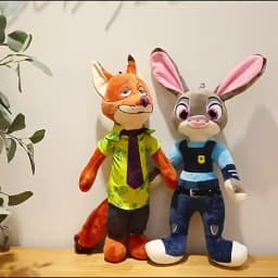 40-50Cm Zoo Character Nick Wilde Judy Hopps Cartoon Cute Toy Doll Model Birthday Christmas Gift for Friends