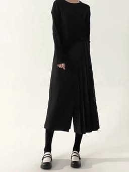 [EAM] High Elastic Waist Bandage Pleated Elegant Wide Leg Pants New Trousers Women Fashion Tide Spring Autumn 2026 1DH9564