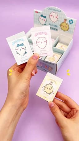 50 Sheets/Book Chiikawa Sticker Book Cute Cartoon Non-Repeating Stickers DIY Decorative Stickers Portable Sticker Book for Students