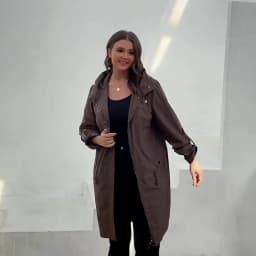 GASMAN Autumn Trench Coat Plus Size Women's Mid-Length Belt Hooded Zipper Jacket Women Solid Color Windbreaker Parkas GM-8299