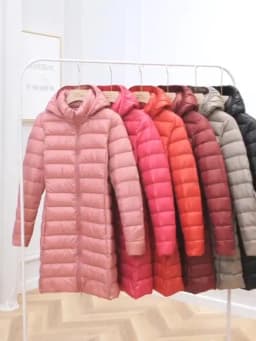 Winter Womens Down Jackets Long Ultra Light Thin Casual Coat Puffer Jacket Slim Remove Hooded Hat Detachable Parka Plus size