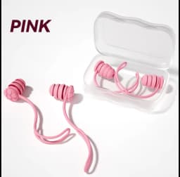 Swimming Earplugs with Rope for Easy Attachment and to Prevent Loss. Three-Layer Sound Insulation. Soft Silicone Earplugs.