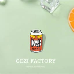 Beer Can Enamel Pin Custom Duff Beer Brooch Bag Clothes Lapel Pin Wish You Were Beer Badge TV Jewelry Gift for Fans Friends
