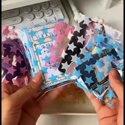 50/100PCS Star Printed Self-Sealing OPP Bags Scratch-Resistant Self-Adhesive Christmas New Year Fashionable Gift Packaging