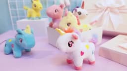 4-24pcs Mini Plush Unicorn Stuffed Animals Unicorn Party Favors Bulk Toys DIY Plush Keychain Stuffed Animal for Kids Party Favor